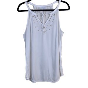 New York & Company keyhole embroidered neck tank